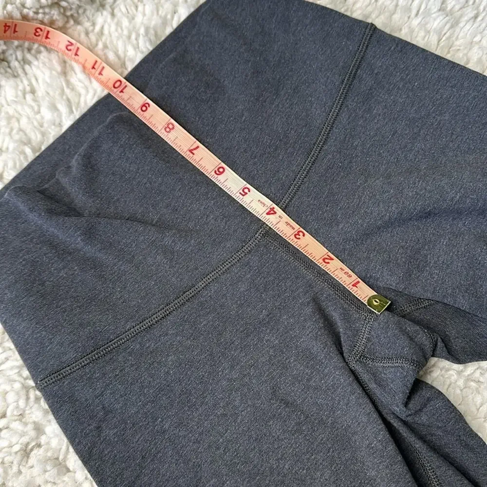 Dark Grey Lululemon High Waisted Capri Cropped Leggings Running Athletic B28